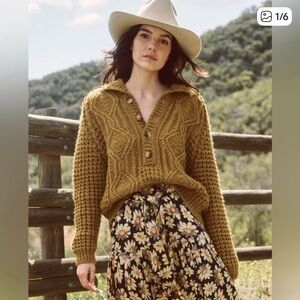 THE GREAT cozy cable pullover